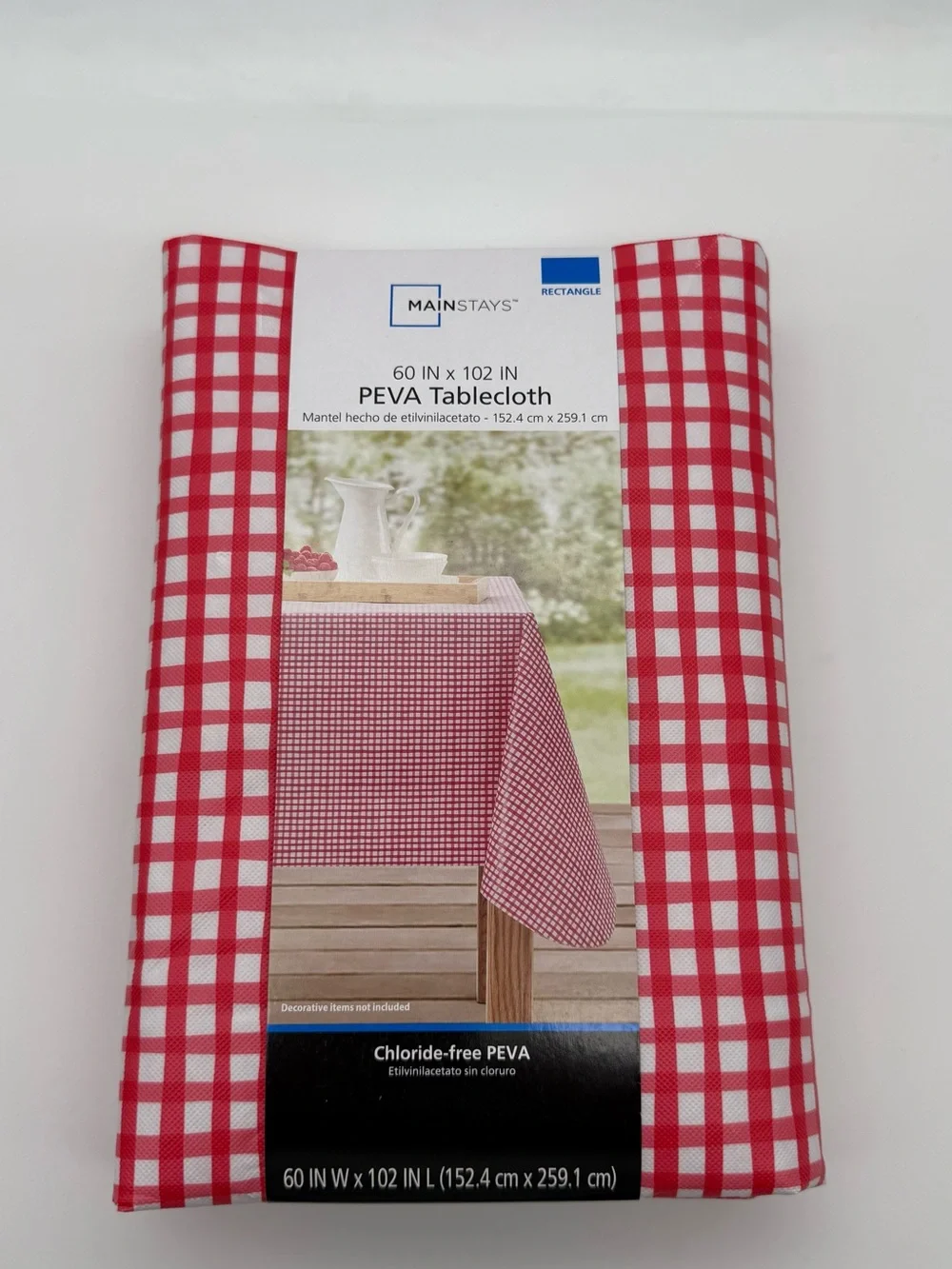 Mainstays Red and White Gingham Tablecloth